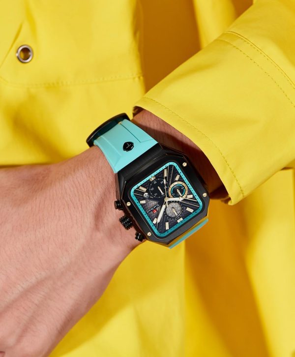 Chronograph Analog Watches for Men Luminous Waterproof Business Casual Work Wrist Men's Watch with Silicon Strap - Image 2