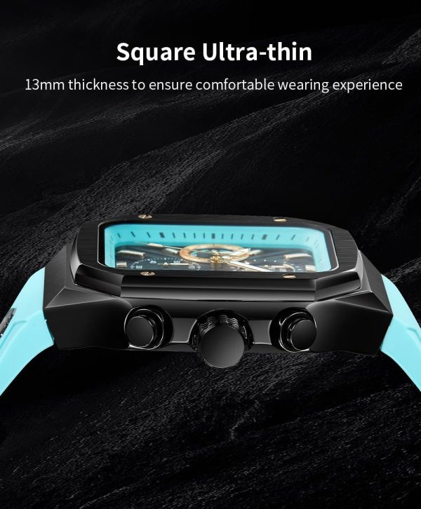 Chronograph Analog Watches for Men Luminous Waterproof Business Casual Work Wrist Men's Watch with Silicon Strap - Image 6