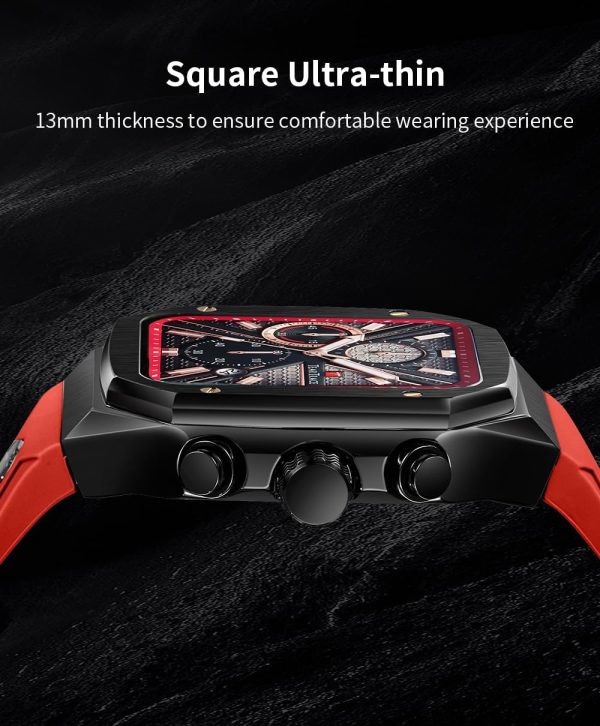 Chronograph Analog Watches for Men Luminous Waterproof Business Casual Work Wrist Men's Watch with Silicon Strap - Image 13