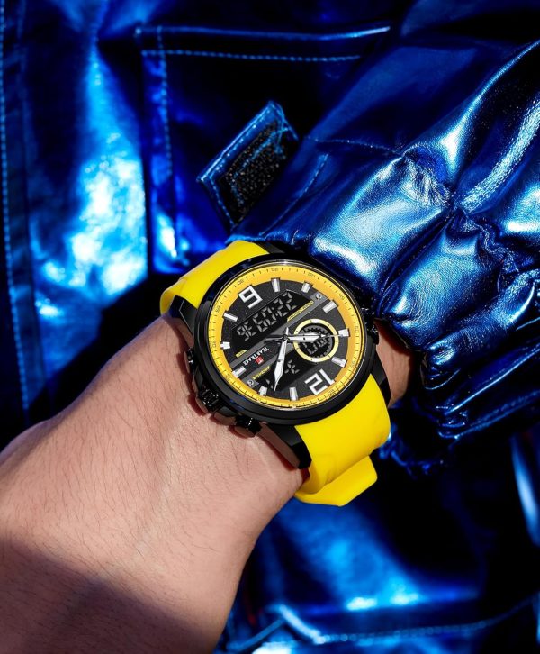 Men's Watches Analog Digital Quartz Sport Watches for Men Waterproof Chronograph Luminous Black/Orange/Red/Blue/Yellow Wrist Watch with Alarm - Image 2