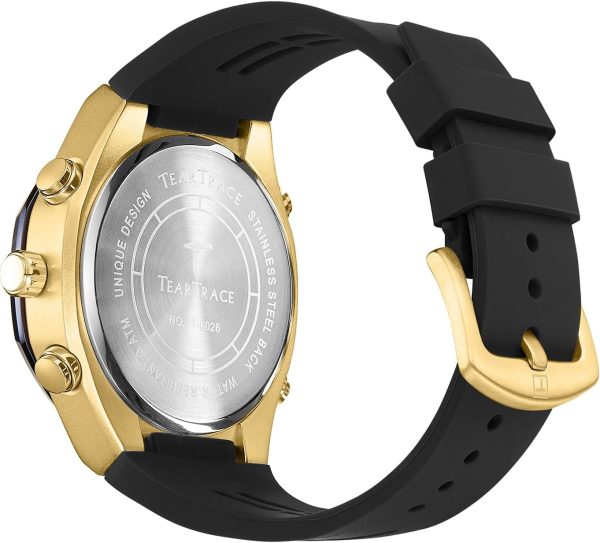 Men's Watch Analog-Digital Chronograph Waterproof Sport Watch Calendar Date Luminous Alarm Casual Work Hiking Running Wrist Watch with Second Hand and Silicone Strap - Image 16