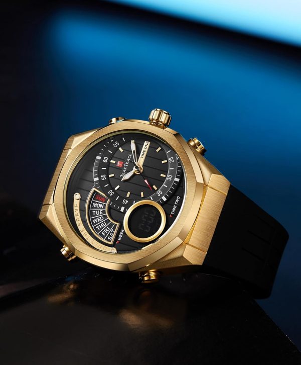 Men's Watch Analog-Digital Chronograph Waterproof Sport Watch Calendar Date Luminous Alarm Casual Work Hiking Running Wrist Watch with Second Hand and Silicone Strap - Image 21