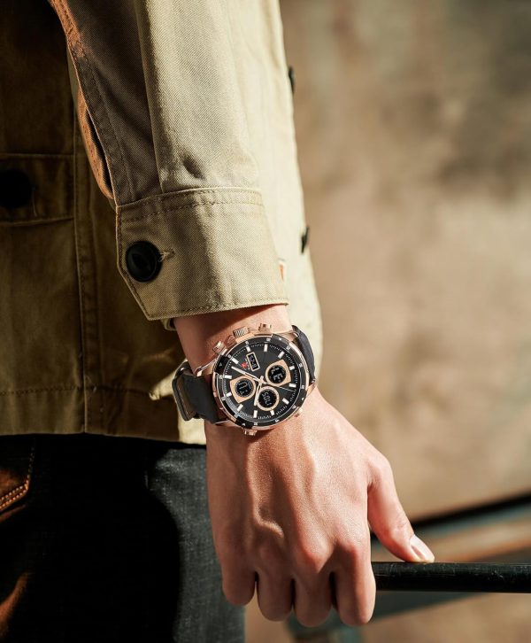 Men's Watch Analog-Digital Chronograph Waterproof Sport Watch Calendar Date Luminous Alarm Casual Work Hiking Running Wrist Watch with Second Hand and Silicone Strap - Image 40