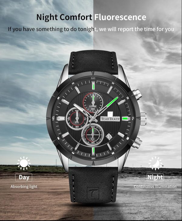 Mens Watches Analog Waterproof Watches for Men Chronograph Classical Fashion Dress Mens Wrist Watch Relojes para Hombres Christmas Gift for Men Husband Father - Image 6