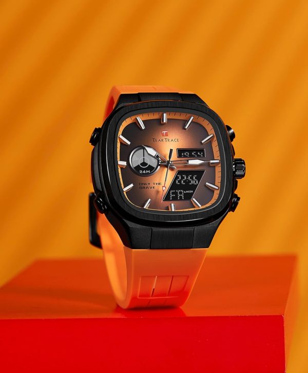 Men’s Watches Analog Digital Quartz Waterproof Sport Watches for Men Chronograph Alarm Multifunctional Wrist Watch with Silicone Strap - Image 7