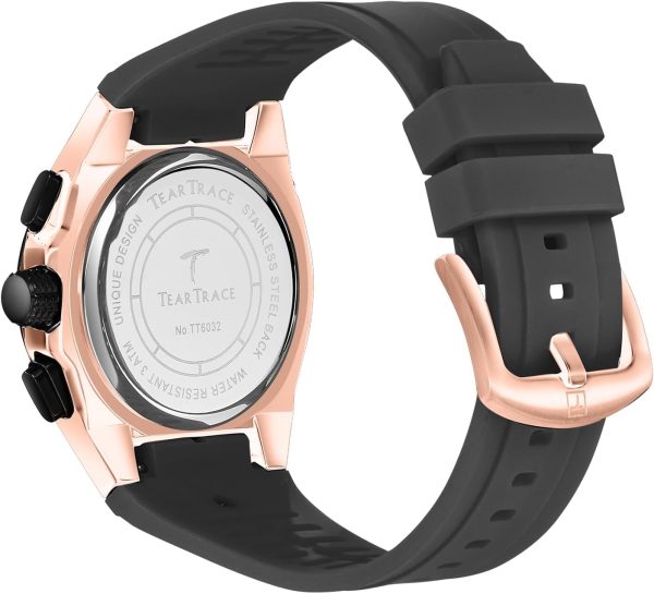 Mens Watches Analog Waterproof Fashion Date Wrist Watch, Skeleton Tonneau Watches for Men with Chronograph,Ideal for Sports Enthusiasts & Daily Wear - Perfect Gifts for Men - Image 8