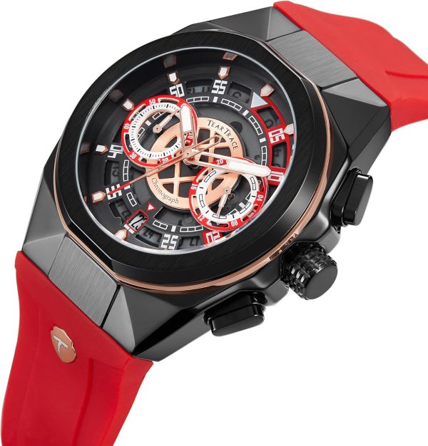 Mens Watches Analog Waterproof Fashion Date Wrist Watch, Skeleton Tonneau Watches for Men with Chronograph,Ideal for Sports Enthusiasts & Daily Wear - Perfect Gifts for Men - Image 19