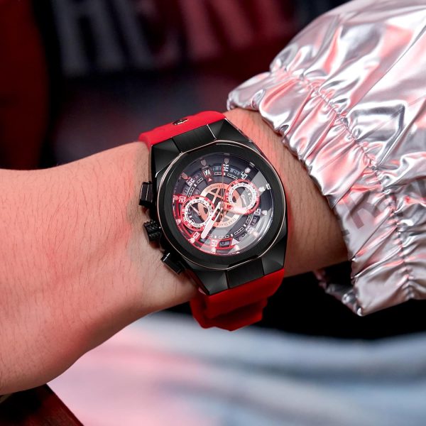 Mens Watches Analog Waterproof Fashion Date Wrist Watch, Skeleton Tonneau Watches for Men with Chronograph,Ideal for Sports Enthusiasts & Daily Wear - Perfect Gifts for Men - Image 21