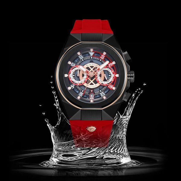 Mens Watches Analog Waterproof Fashion Date Wrist Watch, Skeleton Tonneau Watches for Men with Chronograph,Ideal for Sports Enthusiasts & Daily Wear - Perfect Gifts for Men - Image 23