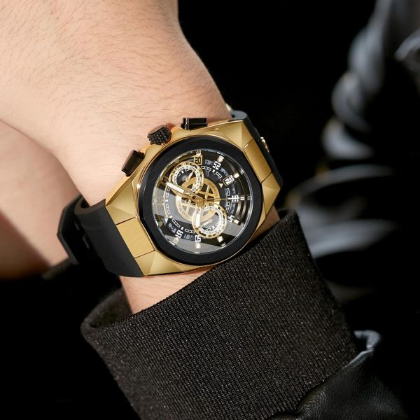 Mens Watches Analog Waterproof Fashion Date Wrist Watch, Skeleton Tonneau Watches for Men with Chronograph,Ideal for Sports Enthusiasts & Daily Wear - Perfect Gifts for Men - Image 30