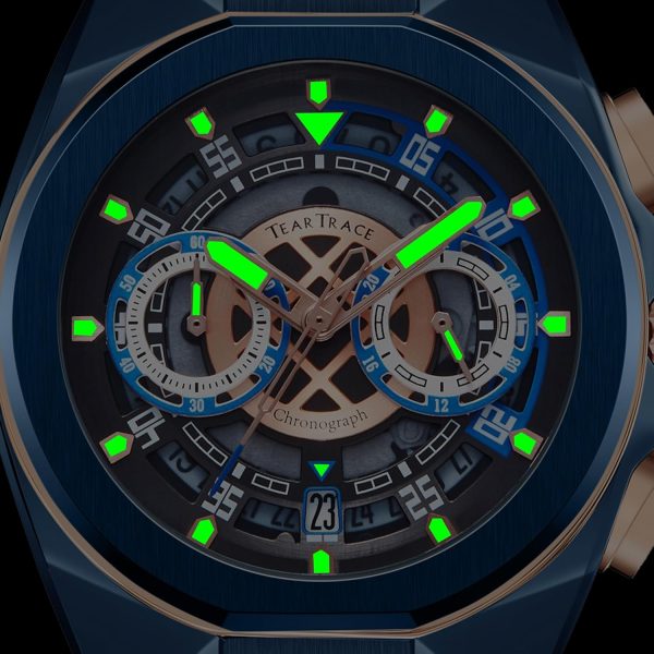 Mens Watches Analog Waterproof Fashion Date Wrist Watch, Skeleton Tonneau Watches for Men with Chronograph,Ideal for Sports Enthusiasts & Daily Wear - Perfect Gifts for Men - Image 48