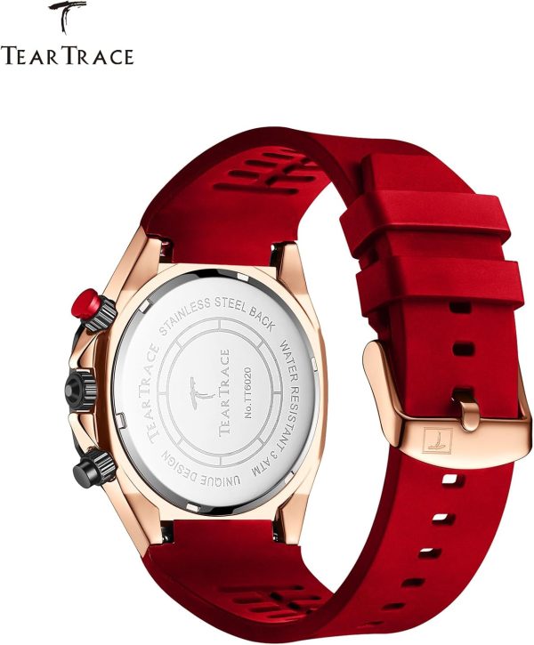 Watches for Men Luxury Chronograph 3ATM Waterproof Quartz Sport Wrist Watches Multifunctional with Silicone Strap Casual Work Mens Watches - Image 2