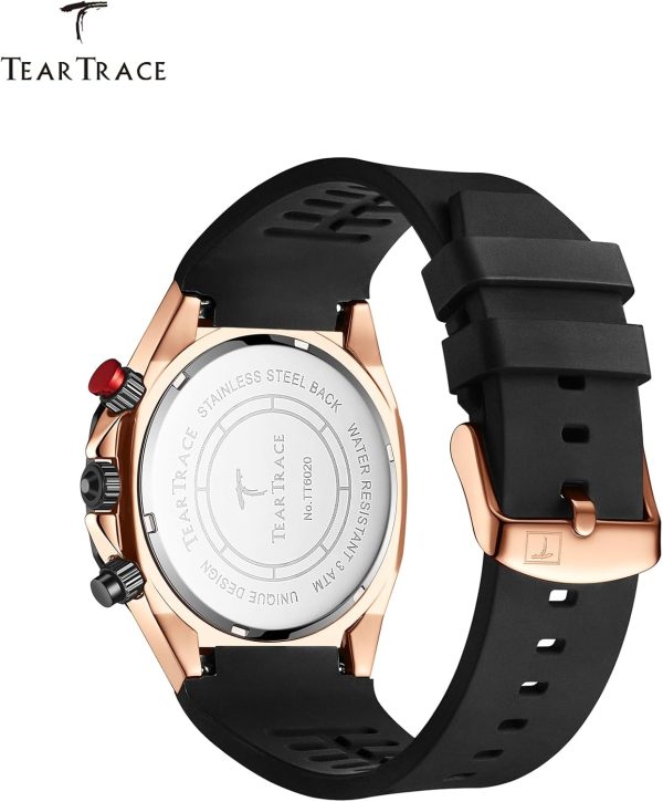 Watches for Men Luxury Chronograph 3ATM Waterproof Quartz Sport Wrist Watches Multifunctional with Silicone Strap Casual Work Mens Watches - Image 11