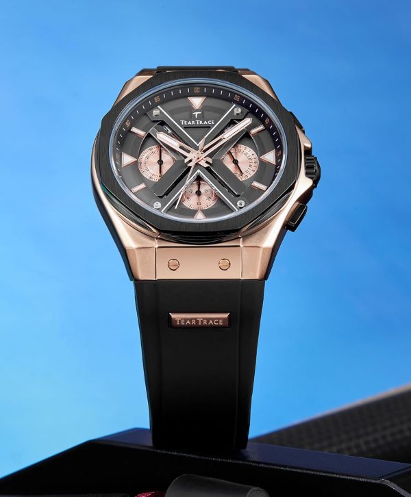 Watches for Men Luxury Chronograph 3ATM Waterproof Quartz Sport Wrist Watches Multifunctional with Silicone Strap Casual Work Mens Watches - Image 21