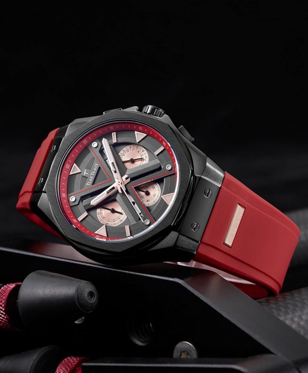 Watches for Men Luxury Chronograph 3ATM Waterproof Quartz Sport Wrist Watches Multifunctional with Silicone Strap Casual Work Mens Watches - Image 39