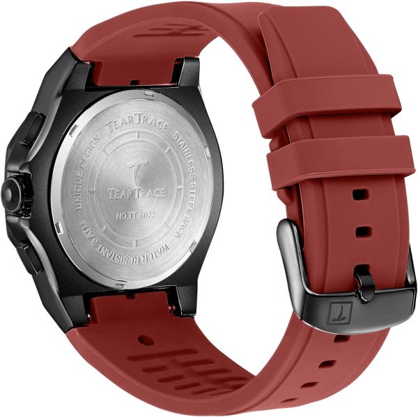 Watches for Men Luxury Chronograph 3ATM Waterproof Quartz Sport Wrist Watches Multifunctional with Silicone Strap Casual Work Mens Watches - Image 43