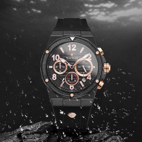 Watches for Men Luxury Chronograph 3ATM Waterproof Quartz Sport Wrist Watches Multifunctional with Silicone Strap Casual Work Mens Watches - Image 48