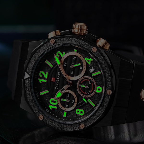 Watches for Men Luxury Chronograph 3ATM Waterproof Quartz Sport Wrist Watches Multifunctional with Silicone Strap Casual Work Mens Watches - Image 49