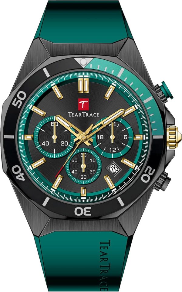 Watches for Men Luxury Chronograph 3ATM Waterproof Quartz Sport Wrist Watches Multifunctional with Silicone Strap Casual Work Mens Watches - Image 68